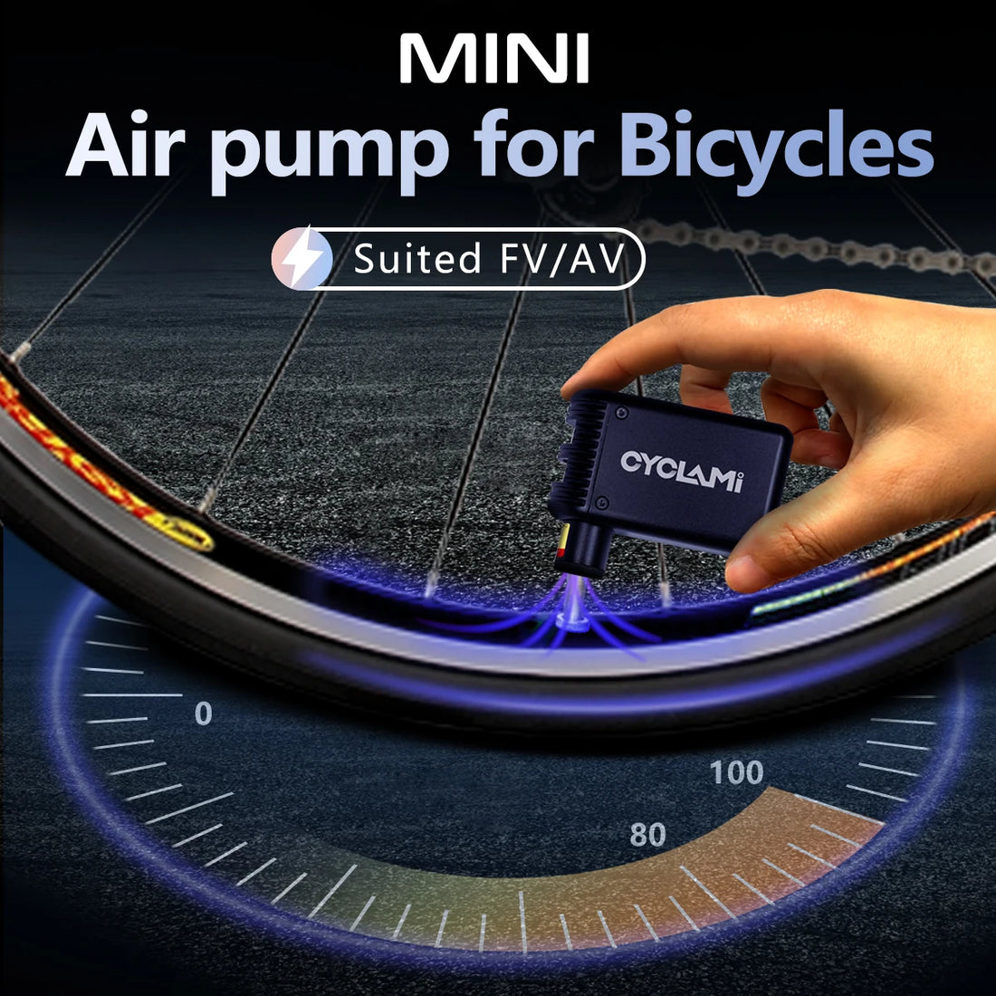 CYCLAMI Bike Pump Turbo Air